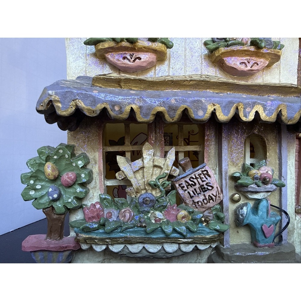 Kurt‎ Adler Spring Floral Garden Store Easter Lighted House Home Decor READ - Picture 6 of 16